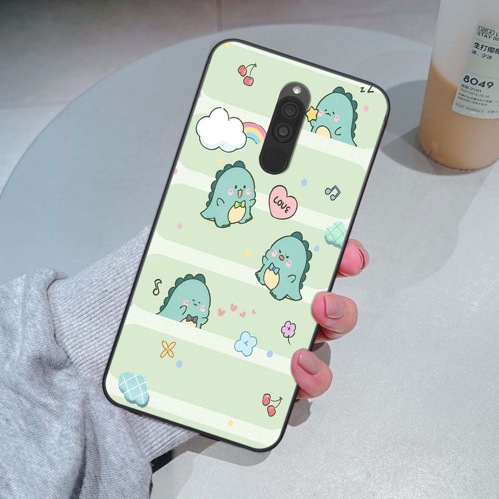 Ốp Xiaomi Redmi 8 in hình khủng long Dino siêu dễ thương