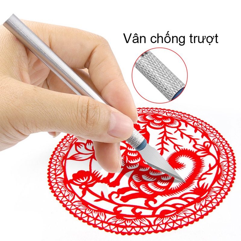 Dao khắc tạo hình nhựa co nhiệt thân nhôm nguyên khối cắt tỉa thủ công handmade