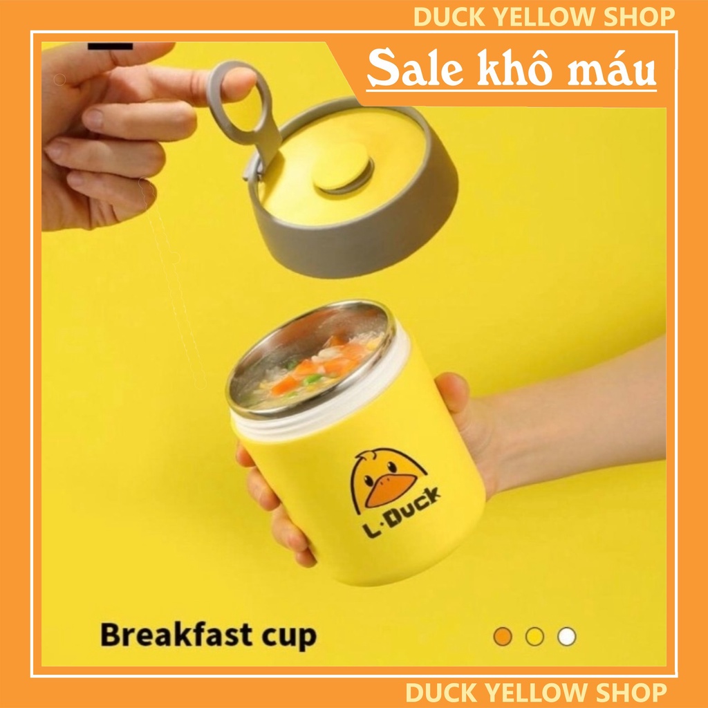 Bình Ủ Cháo Giữ Nhiệt Con Vịt Vàng 450 ml Giữ Nhiệt 6-8 Giờ