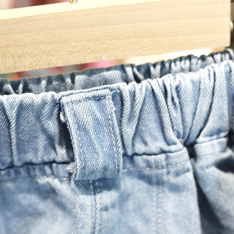 Quần ngắn vải denim mỏng thời trang mùa hè dành cho bé gái 1-7 tuổi se7en