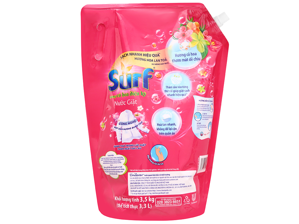 Nước Giặt Surf Túi 3.5kg /3.1kg