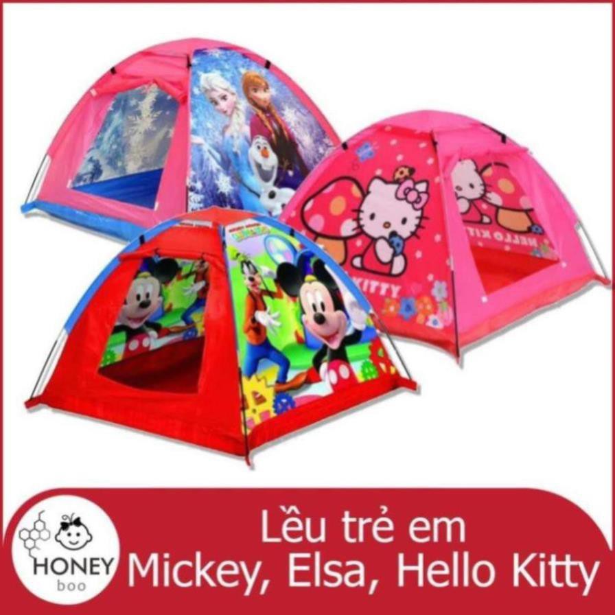 jcj5mr4s7e 【TND-CAMP】Lều cho bé hình Mickey Mouse, Elsa, Hello Kitty 120x120x87 [LOẠI 1] SL1921