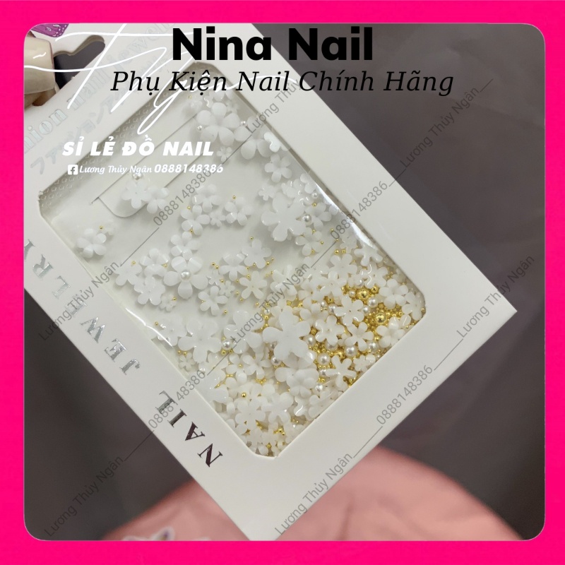 Charm Hoa Nhí Gắn Móng , Charm Hoa Sứ Trang Trí Nail Siêu Xinh