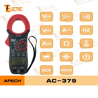 Apech AC - 379 Ampe Kìm Đo Điện Đo Tần Số Đo Tụ Đo Nhiệt Độ Đo Dòng Điện AC/DC 600A Apech AC 379