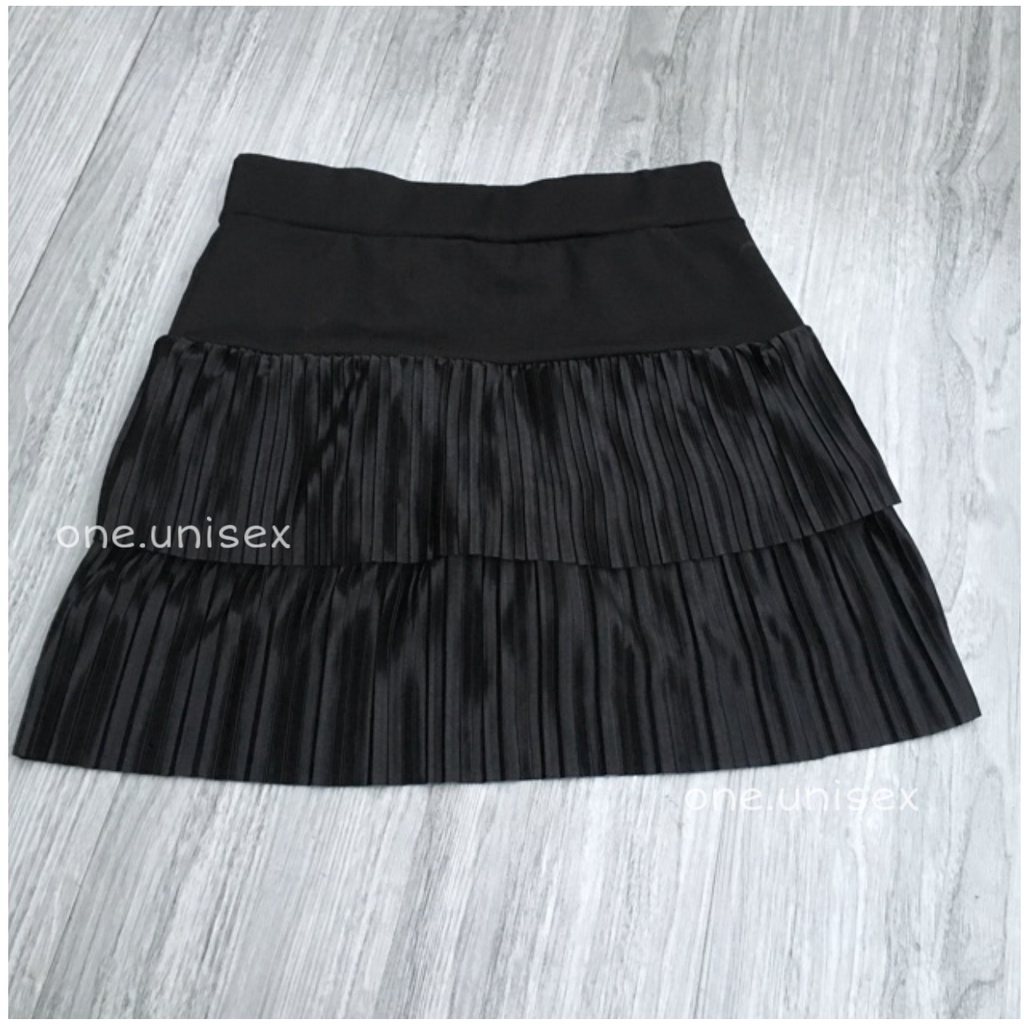 Chân Váy ngắn xòe 2 tầng đểu xếp ly