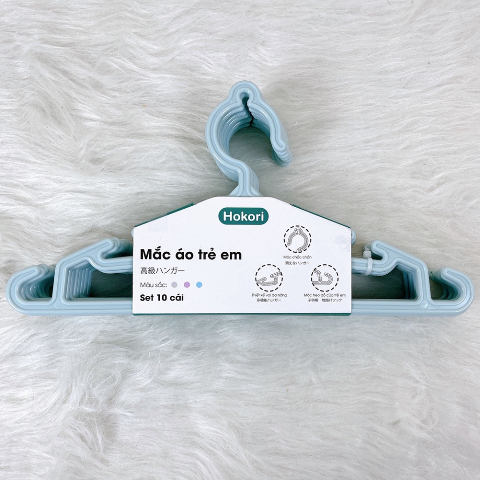 ⚡Set 10 Móc quần áo trẻ em Hokori nhựa cao cấp Việt Nhật
