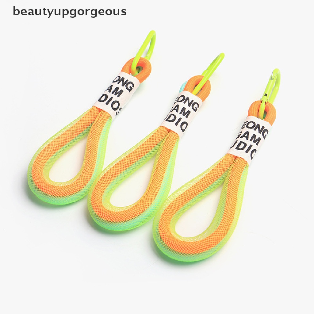 [Beautyupgorgeous] Móc Khóa Dây Bện Ánh Kim Sáng Tạo Cho Ba Lô