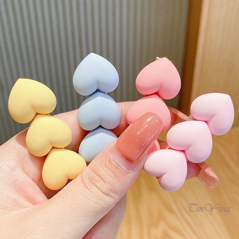 GETNOIVAS 1 Cặp Kẹp Tóc Hình Trái Tim Lâu Trôi Thoải Mái Dễ Chịu 10cm*7cm Cho Hàng Ngày