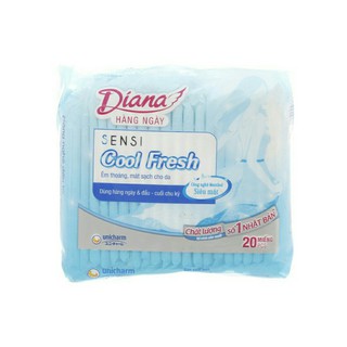 Combo 6 Gói BVS Diana Sensi Cool fresh hàng ngày (Gói 20 miếng)