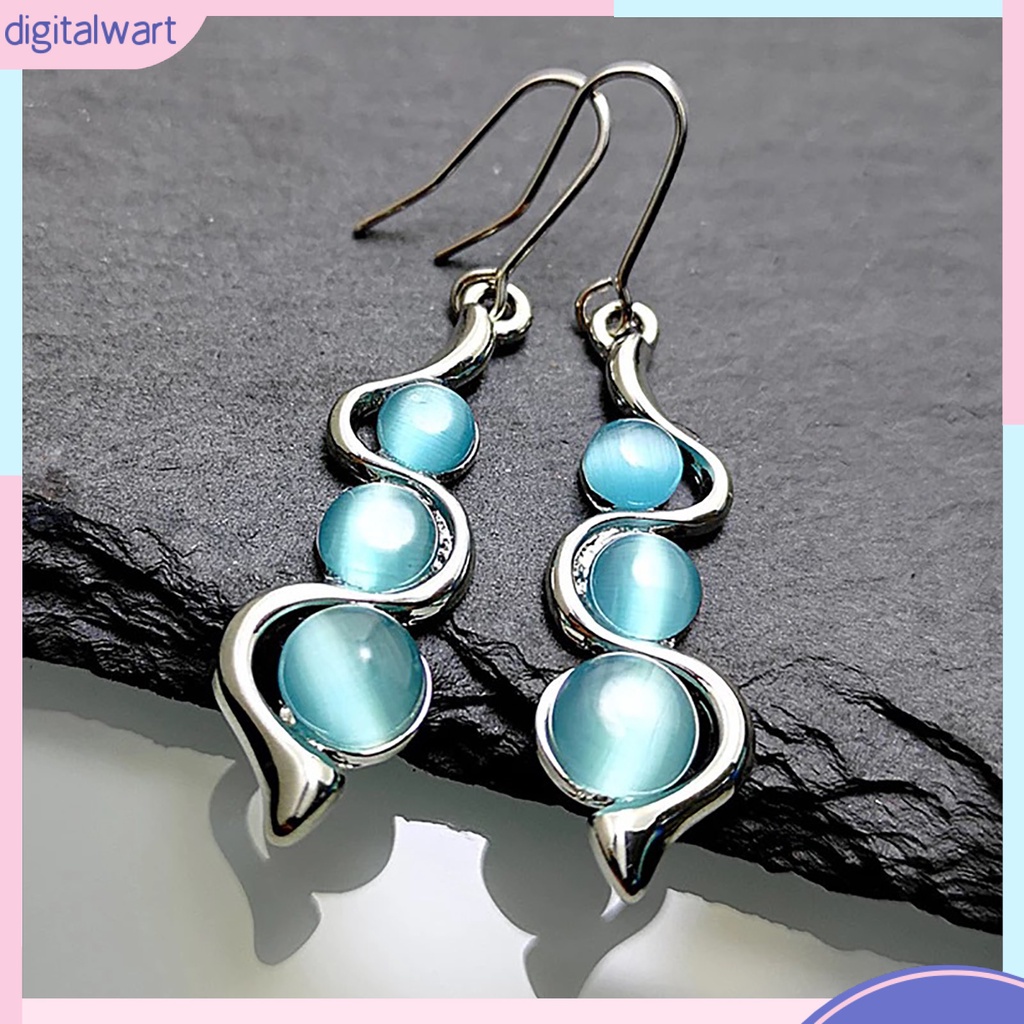 Đôi khuyên tai đính đá opal giả thời trang cho nữ