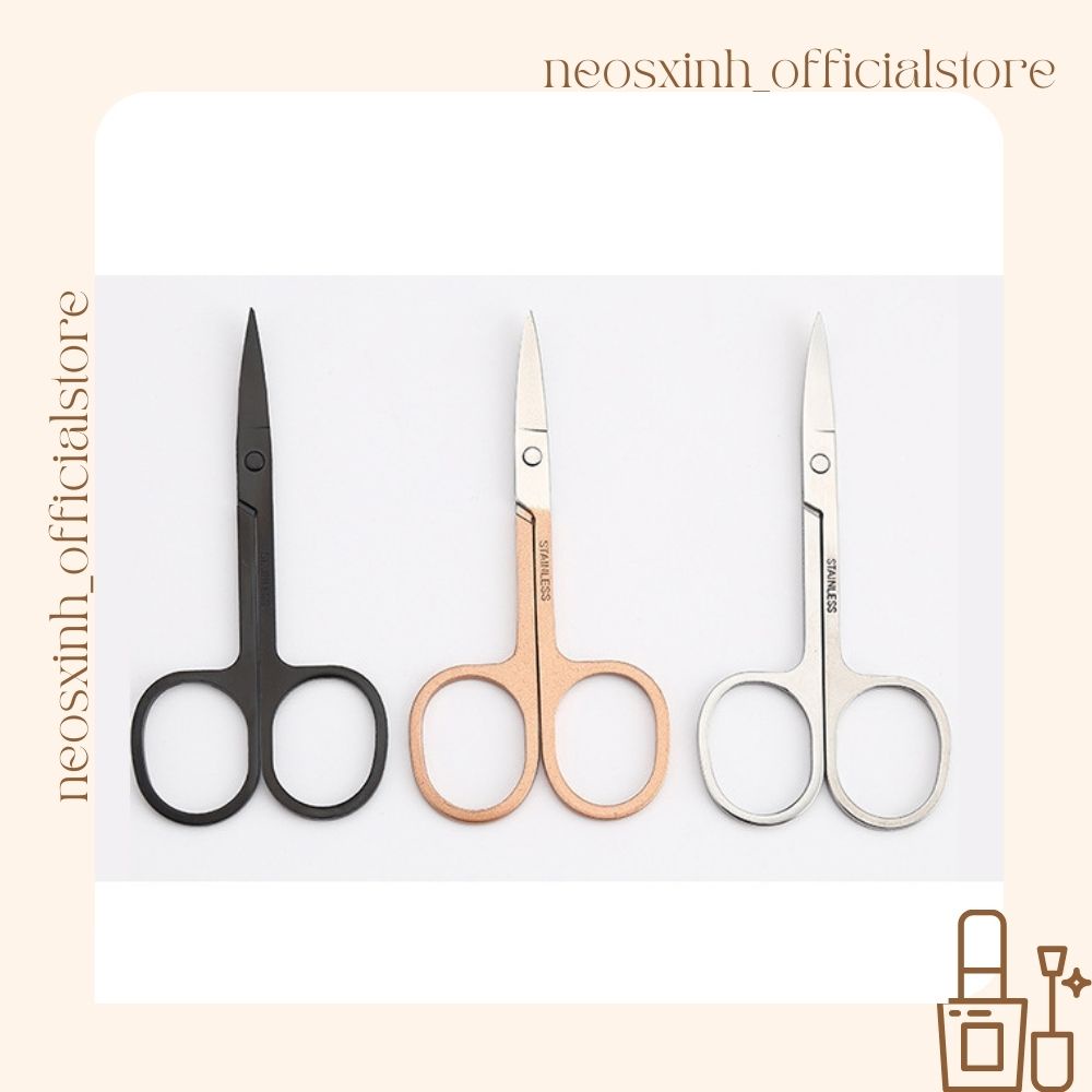 Kéo Tỉa Chân Mày 3 Màu Bằng Thép Không Gỉ - Neosxinh Nails