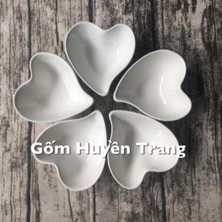 Bát hình tim - gốm sứ bát tràng