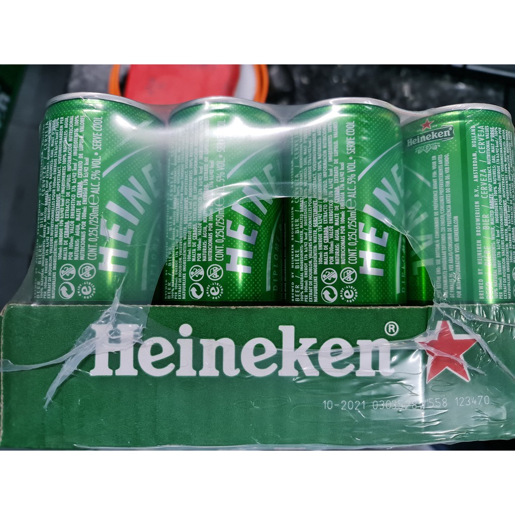 Thùng 24 Lon Yến Bia Heineken Hà Lan 250ml/Lon HSD 08-2021