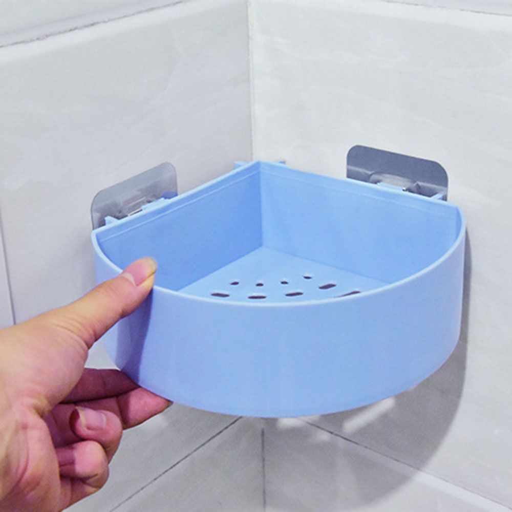 Giá Đỡ Đựng Xà Phòng Bằng Nhựa Gắn Góc Tường Không Cần Đinh Tiện Dụng Cho Phòng Tắm