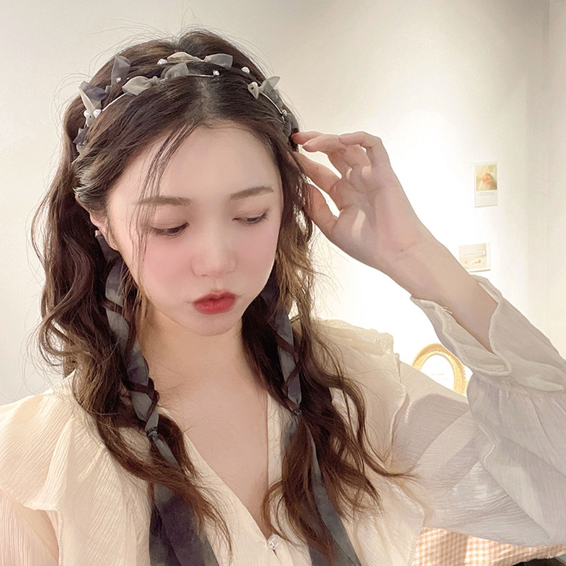 Flgo Băng Đô Cài Tóc Mỏng Đính Ngọc Trai Trang Trí Dành Cho Bạn Gái Trong Đám Cưới