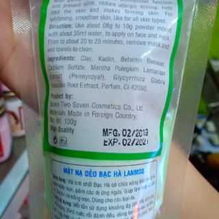 Bột mặt nạ lanmos bạc hà