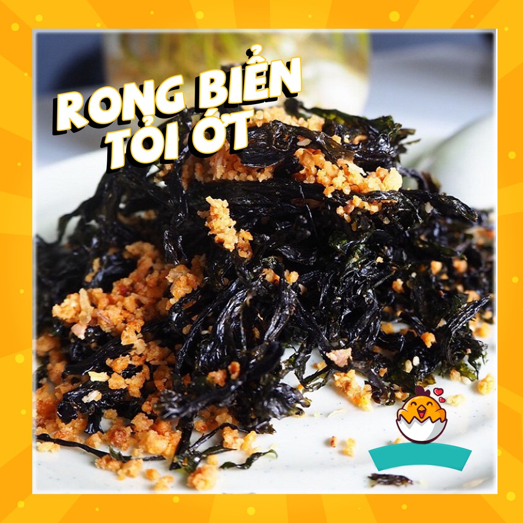 [ ĂN VẶT SIÊU NGON ] Combo 04 Hủ Rong Biển Cháy Tỏi Ớt ăn liền (Date: 06 tháng )- Đồ ăn vặt nhà làm.