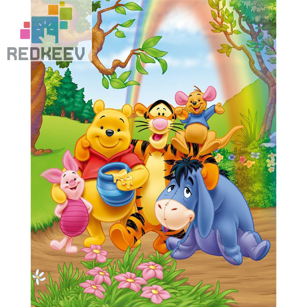 Bộ Tranh Đính Đá 5d Tự Làm Hình Gấu Pooh 1.13