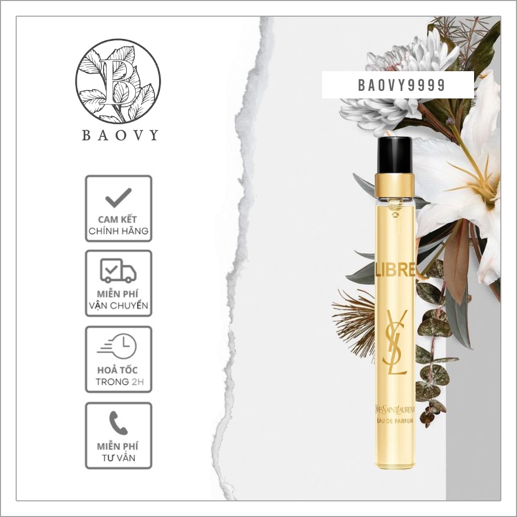 ✨ Nước hoa mini YSL Libre EDP ống xịt chính hãng 10ml (Dạng ống chính hãng)