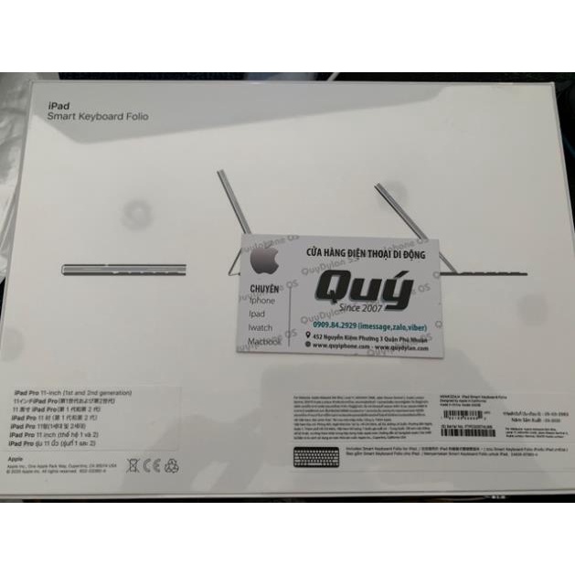 Bàn phím Smart Keyboard Folio Pro 11 inch - Pro 12.9 inch 2018 2020 , 10.9 inch