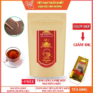 Trà đen(hồng trà) CTC Bảo Lộc dạng viên, nguyên liệu làm trà sữa ngon - túi 400g + tặng gói cà phê