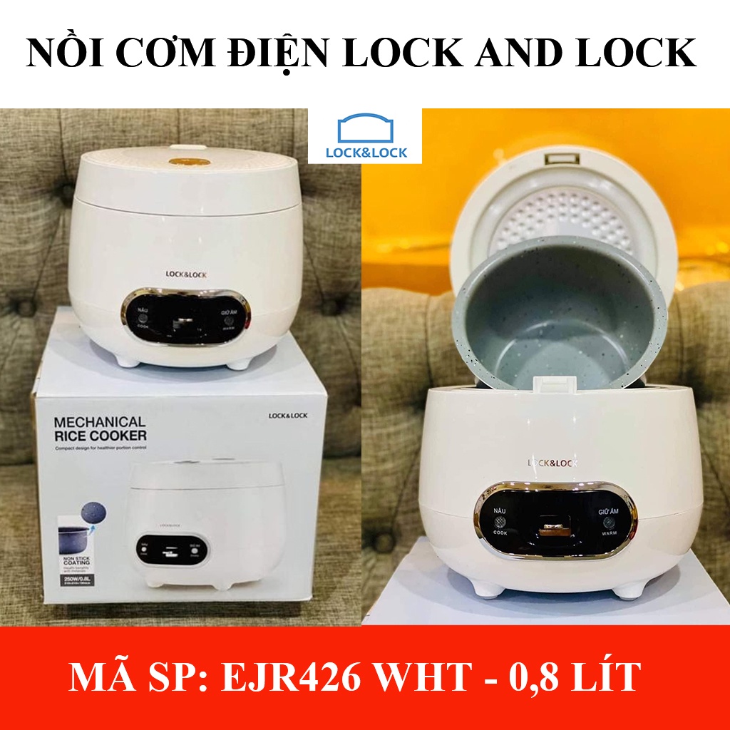 [Hàng chính hãng] Nồi cơm điện Lock and lock - 0,8L - Nồi cơm mini đa năng
