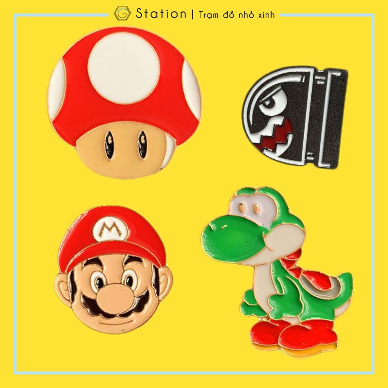 Pin cài áo game nấm Super Mario - GC256
