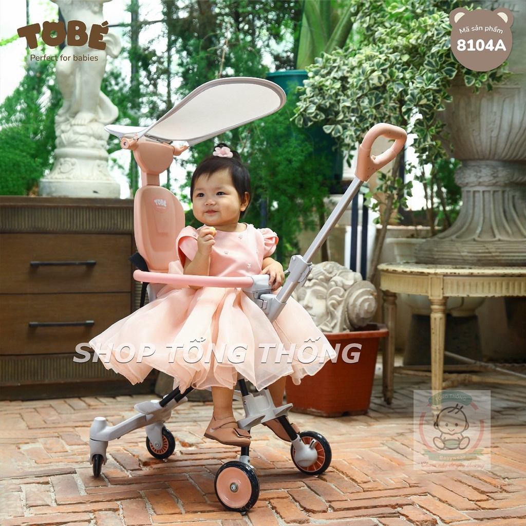 Xe đẩy gấp gọn Olwen Plus 3.0 chính hãng Tobe cao cấp tiện dụng gấp gọn bánh xe xoay 360 độ bánh có 