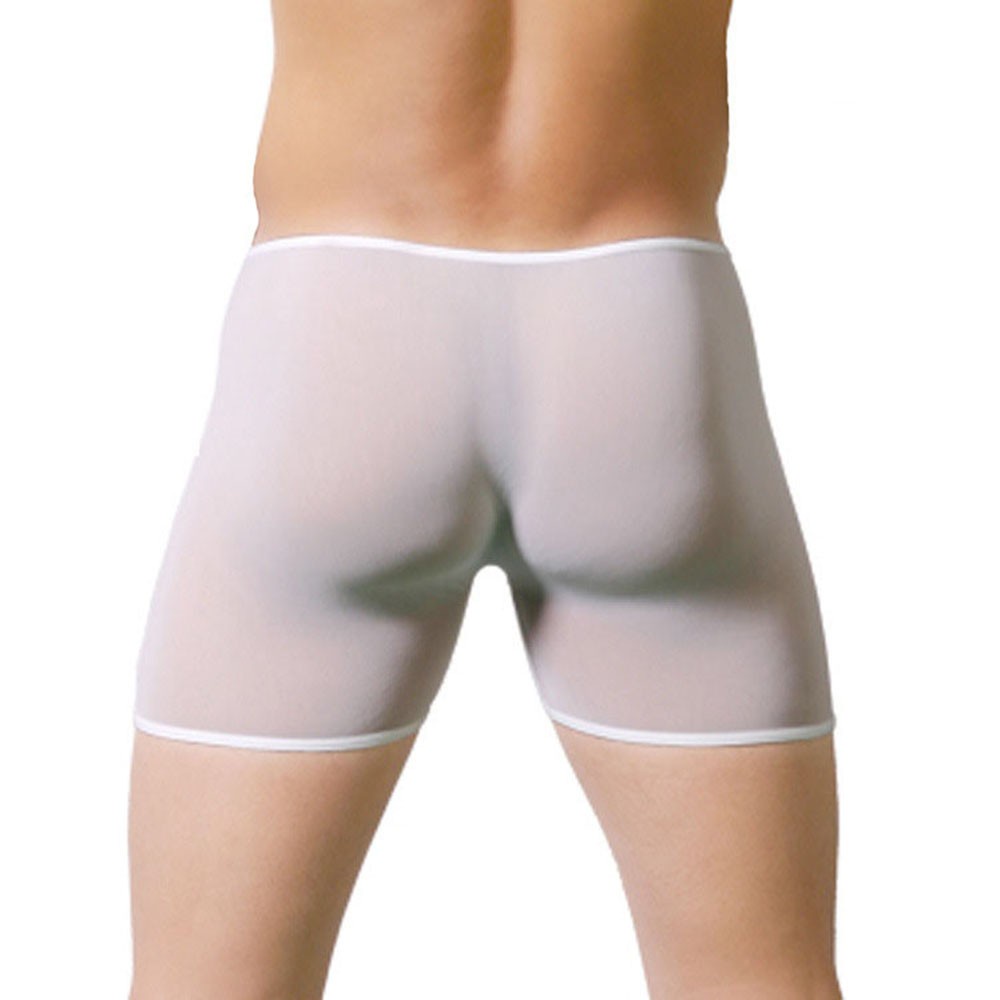 Quần lót boxer nam trong suốt dạng lưới gợi cảm