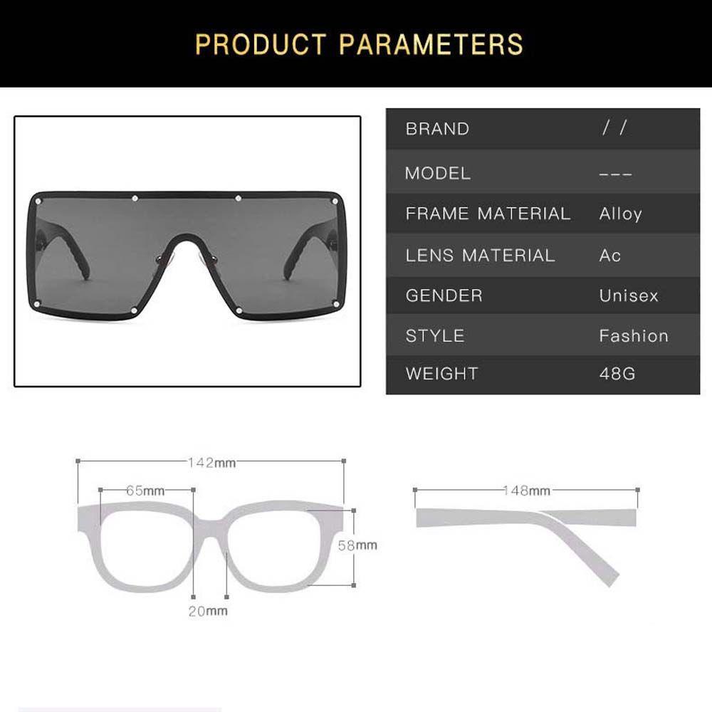 Kính Mát Gọng Vuông Oversize Chống Tia UV Màu Xanh Dương Gradient Thời Trang Cho Nữ