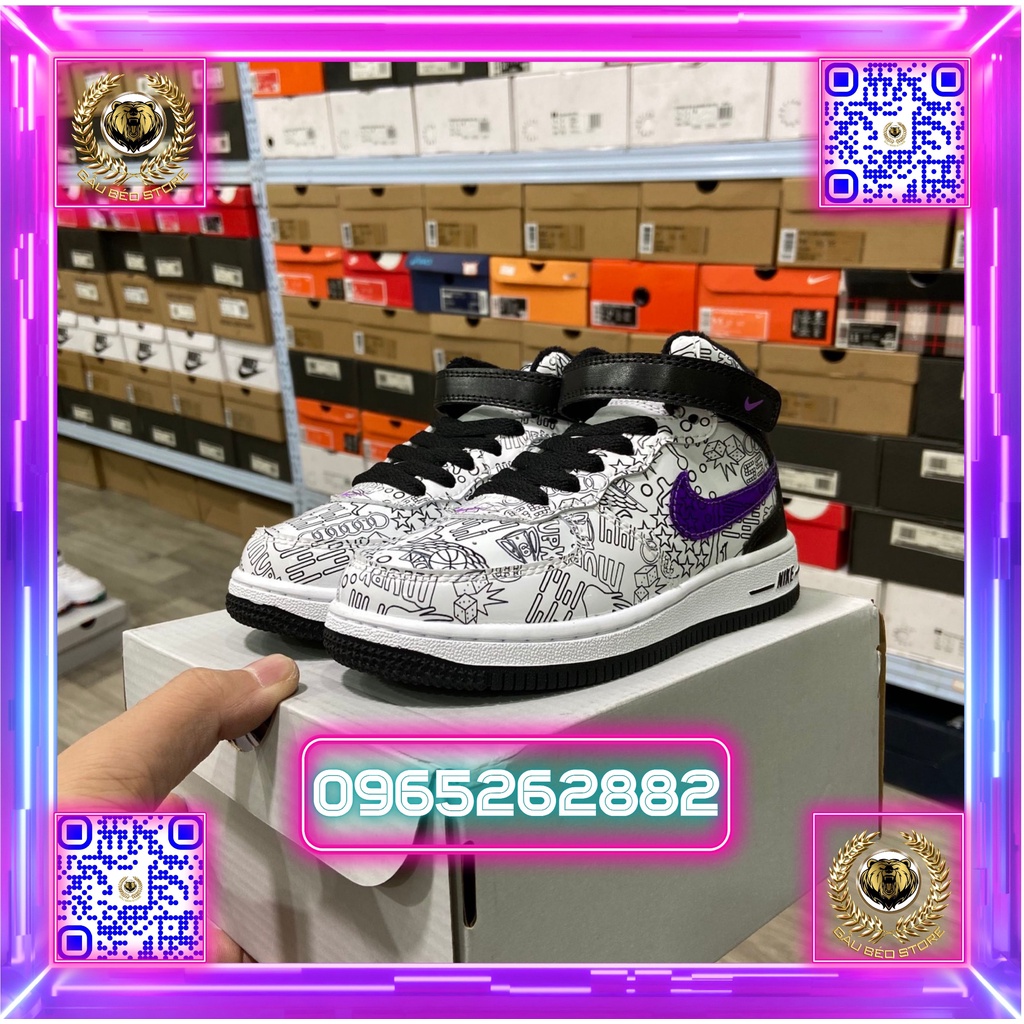 875042 Nhận Order Hỗ Trợ Free Ship Giày Trẻ Em Best Quality Sneaker ***Nike Air Force 1 Low