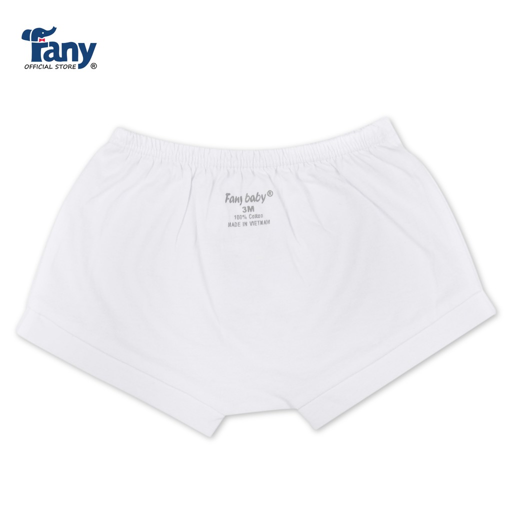 Set 3 quần đáy ngang trắng in CK Fany® size 3M-18M cho trẻ 0-18 tháng tuổi 100% cotton mềm mại thoáng khí 3 quần/ bịch