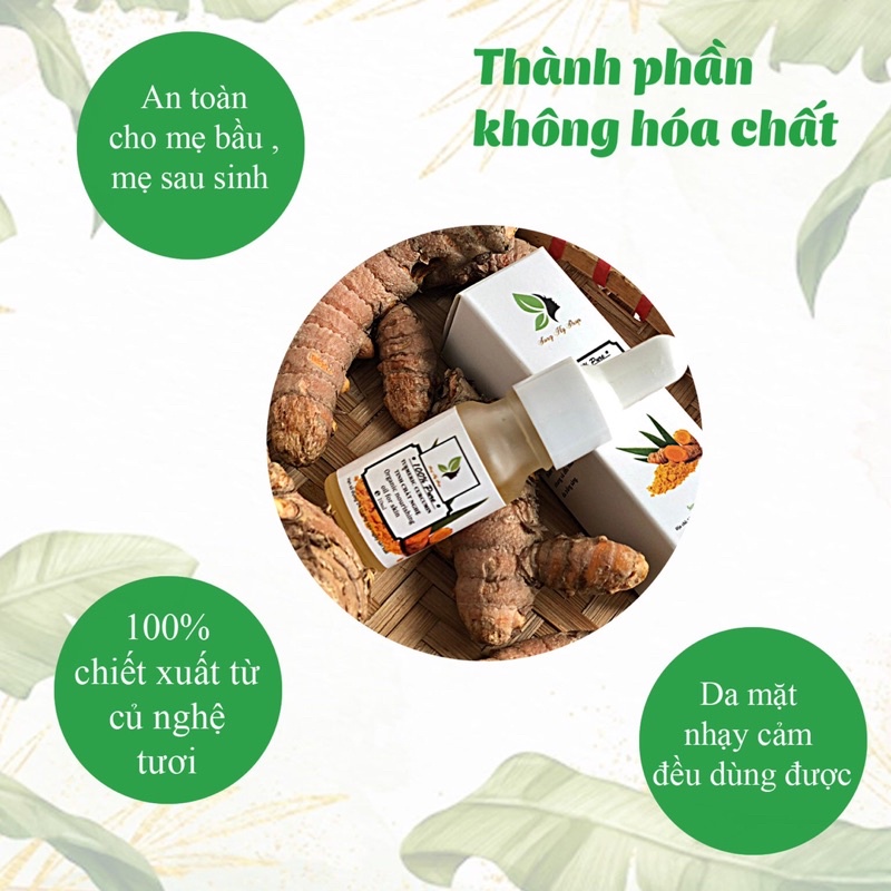 Tinh dầu nghệ nguyên chất Cỏ Lành 10ml Ngừa mụn, giảm thâm