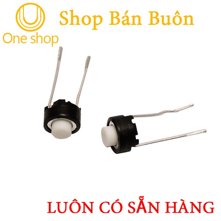 Nút Nhấn 2 Chân Loại Trắng Giá Rẻ ( 1 con )