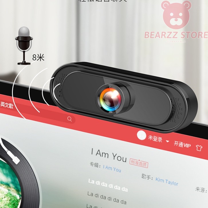 Webcam máy tính full hd 1080p 720p 2k 4k chuyên dụng stream học zoom online siêu nét tích hợp micro