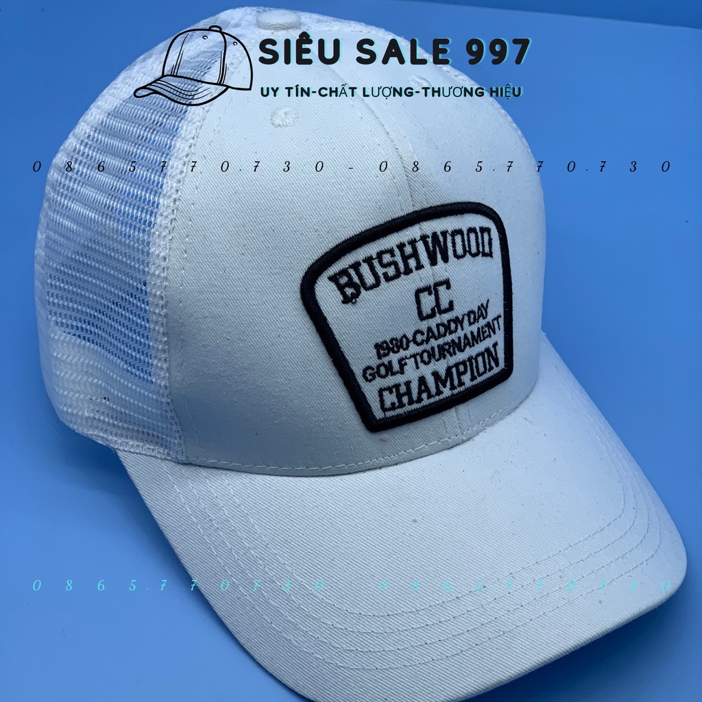 NÓN KẾT BUSHWOOD PHỐI LƯỚI THOÁNG KHÍ THỜI TRANG NAM NỮ