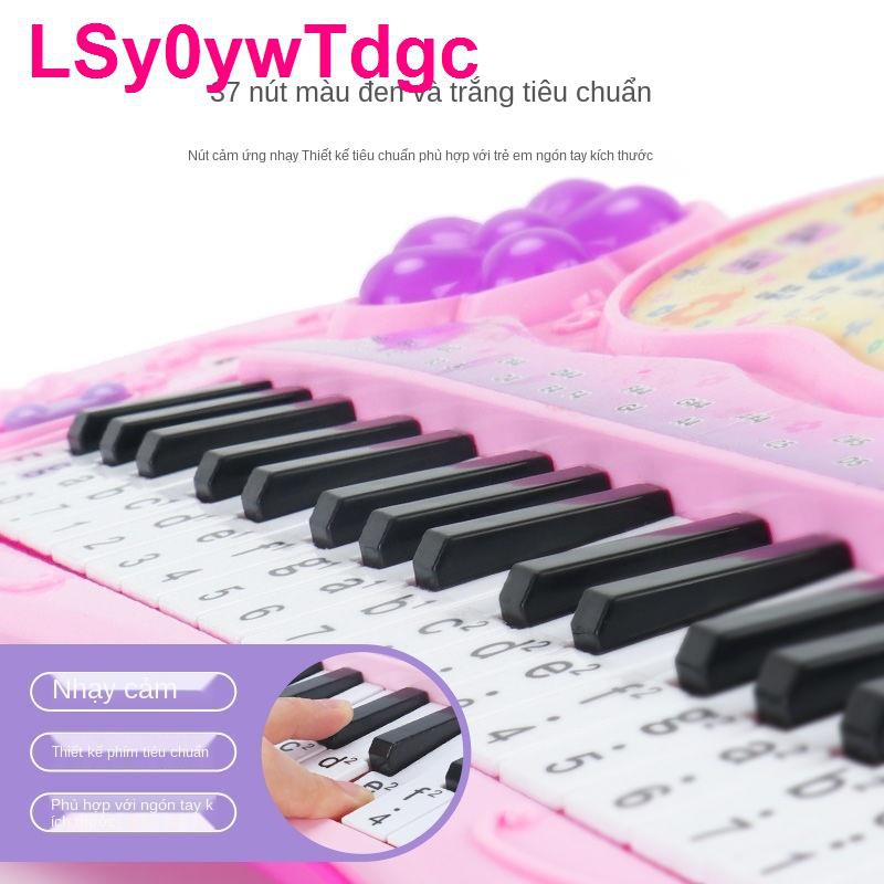 Đồ chơi đàn piano điện tử trẻ em 1-3-6 tuổi có micrô, đa chức năng cho bé gái mới bắt đầu