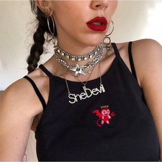 Áo tanktop y2k thêu hình đáng yêu UNNIE áo 2 dây nữ thun cotton co giãn cao cấp ( hình thạt)