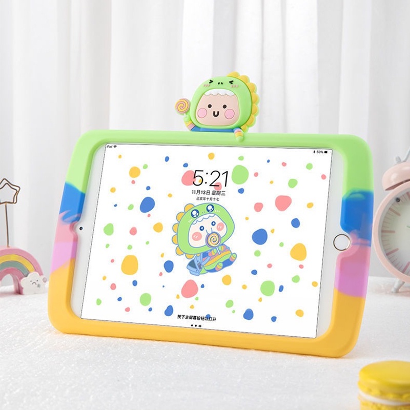 Ốp Máy Tính Bảng Họa Tiết Khủng Long Nhiều Màu Dễ Thương Cho iPad 2 / 3 / 4 / Mini / Air / Pro