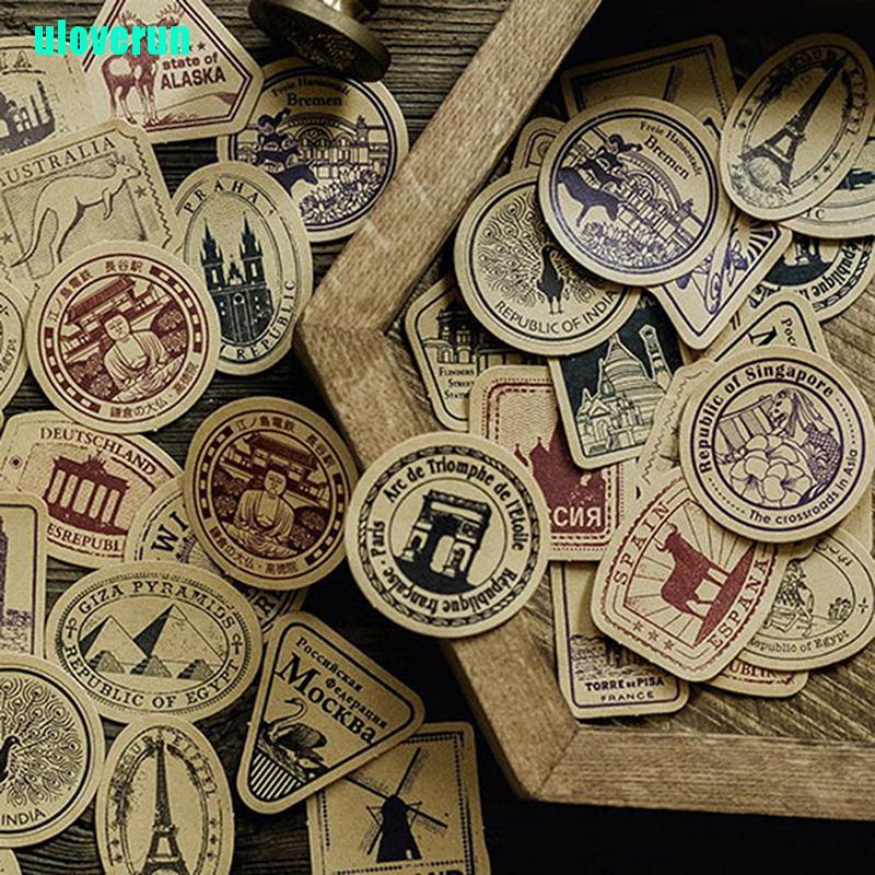 Hộp 46 Miếng Dán Trang Trí Sổ Tay DIY Phong Cách Vintage