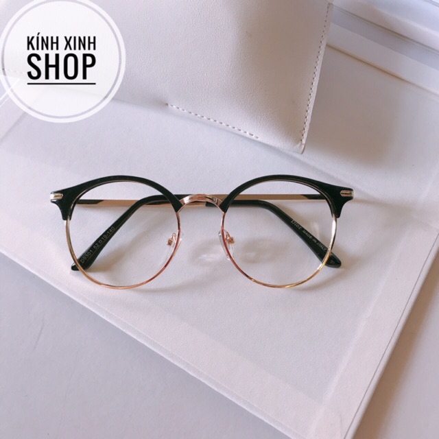 Kính Mắt tròn nửa viền Hàn Quốc ULZZANG cao cấp