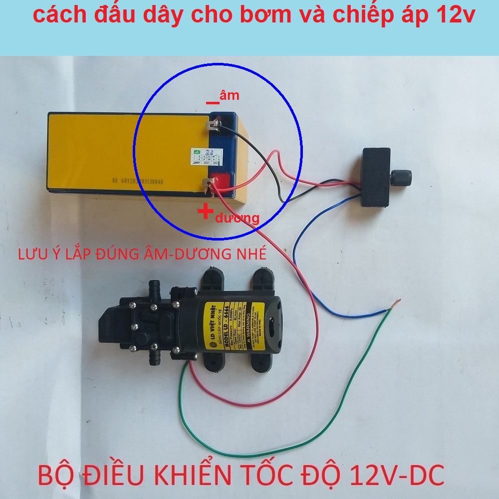Máy phun sương - bơm phun sương kèm chiết áp điều chỉnh lượng nước