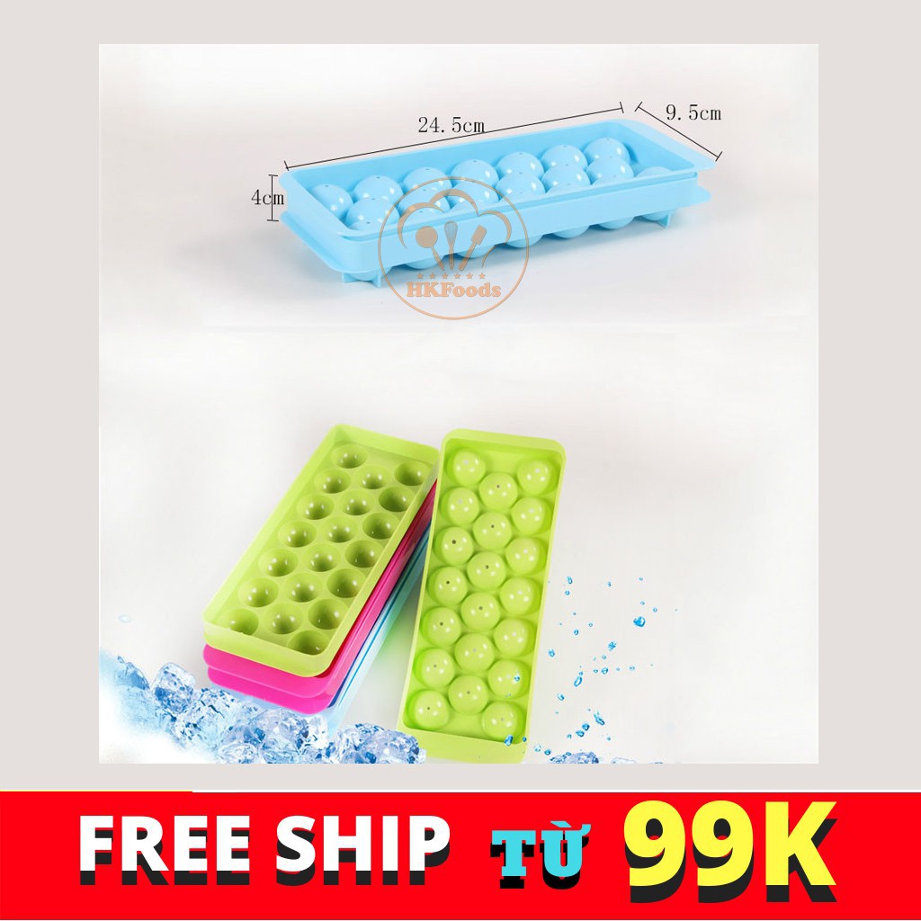 Khuôn nhựa làm thạch bi tròn 20 viên