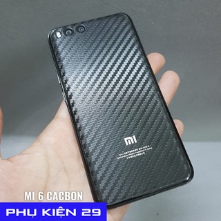 [Xiaomi Mi 6/Mi 6X/Mi A2] Dán lưng 3D vân Cacbon - Carbon