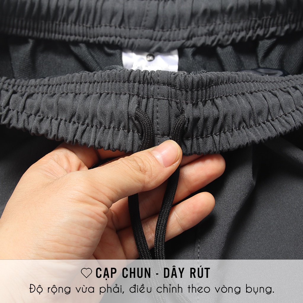 Quần jogger nam thể thao Ecollect vải gió ống bo cạp chun cao cấp