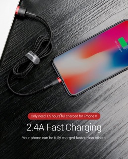 Cáp Lightning sạc nhanh Baseus Cafule Lightning cho iPhone/ iPad 2.4A