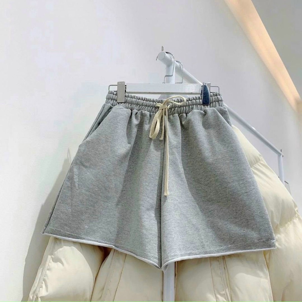 Quần short Nỉ Da Cá Unisex  Quần đùi chất nỉ da cá Nam nữ đều mặc được Guvia