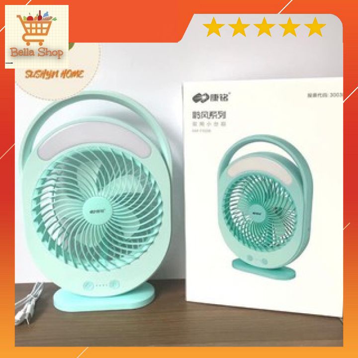 Quạt tích điện có đèn,tích điện lên đến 6h đồng hồ.