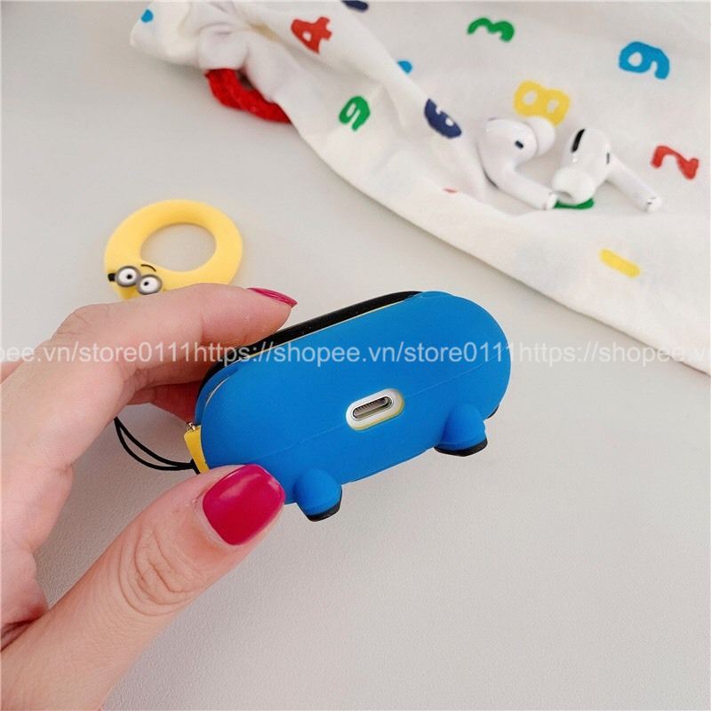 Case, túi đựng dành cho Airpods 1/2/ Pro silicon hình Minion