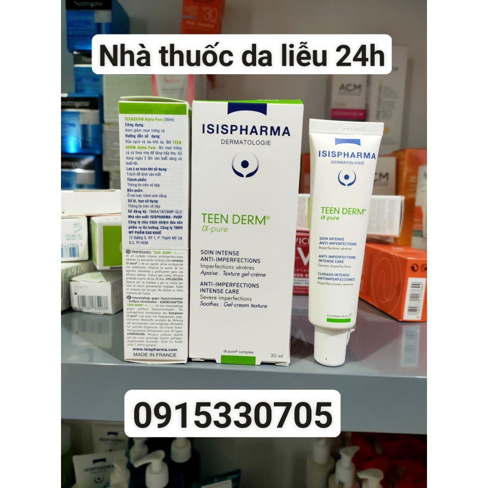 ISIS PHARMA Teen Derm Alpha PURE KEM BÔI MỤN